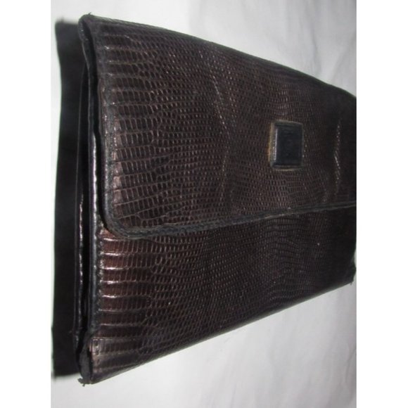 GUCCI Vintage Brown Snakeskin XL Checkbook - Picture 3 of 12